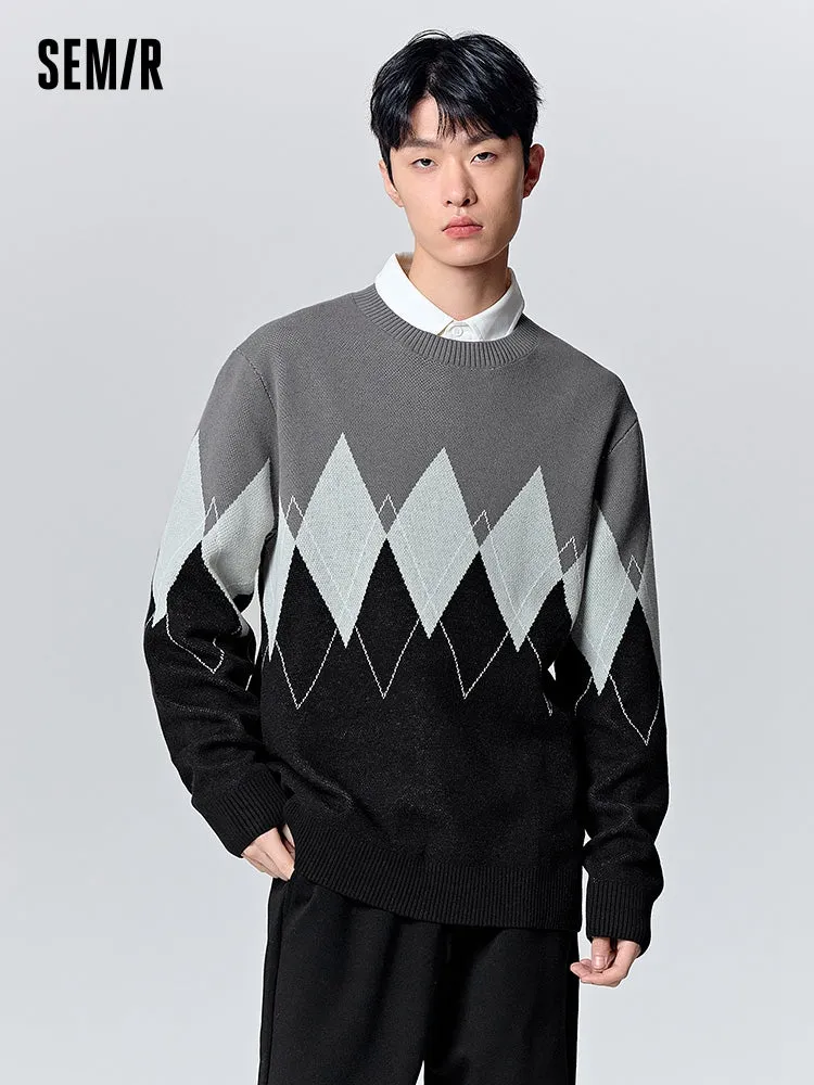 Men's green crew neck sweater
