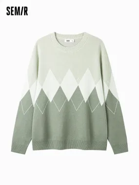 Men's green crew neck sweater