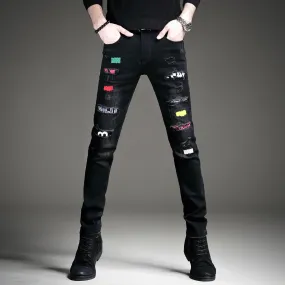 Men's Patchwork Korean Style Jeans