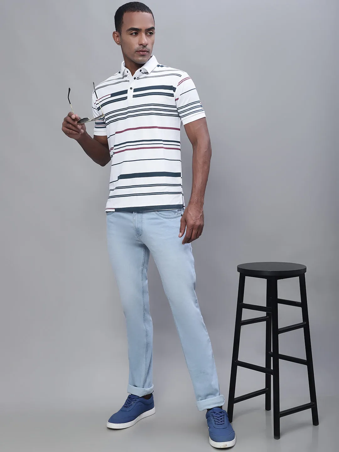 Men's Ultra Narrow fit Heavy Fade Light Carbon blue  Jeans