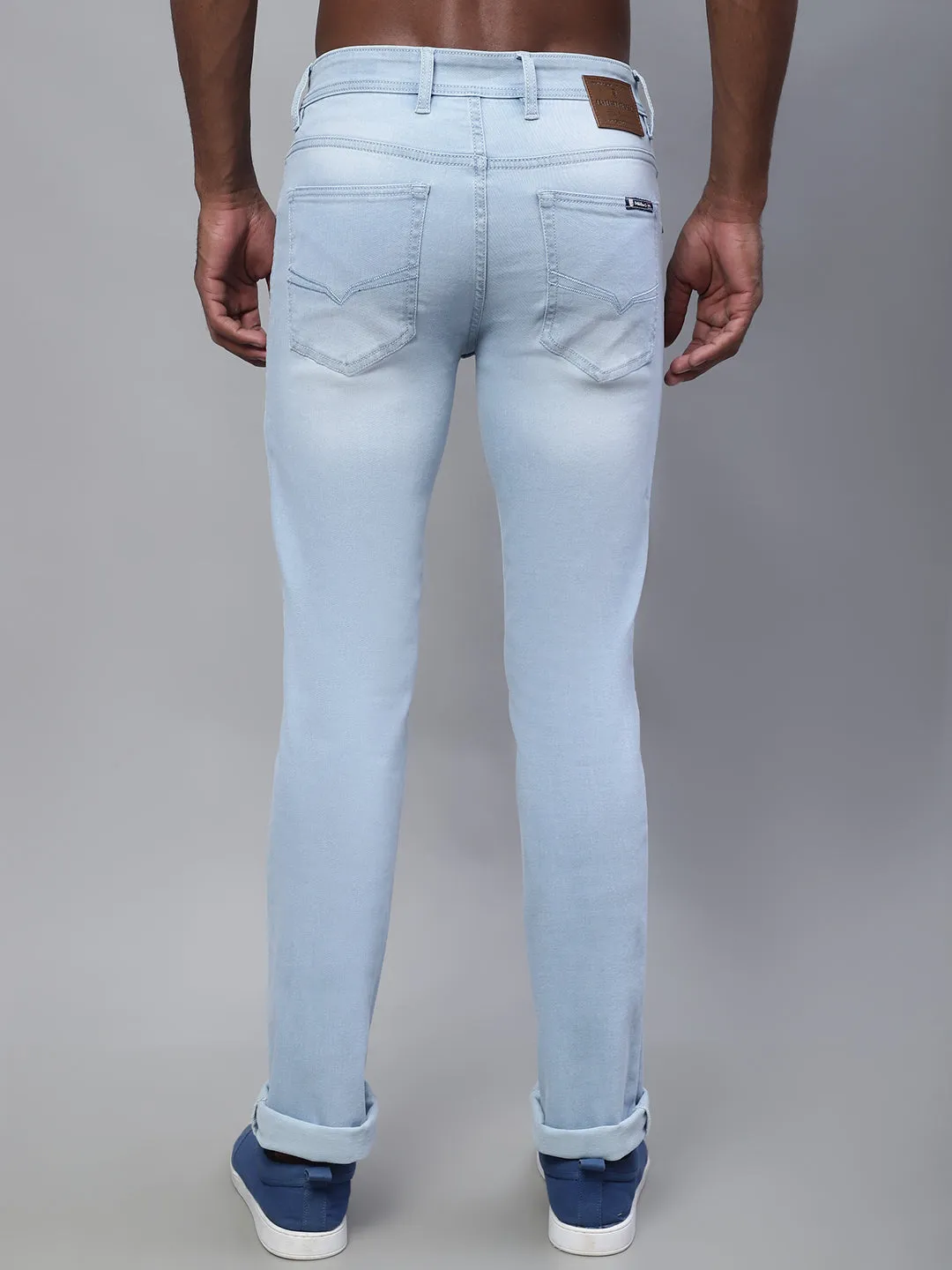 Men's Ultra Narrow fit Heavy Fade Light Carbon blue  Jeans