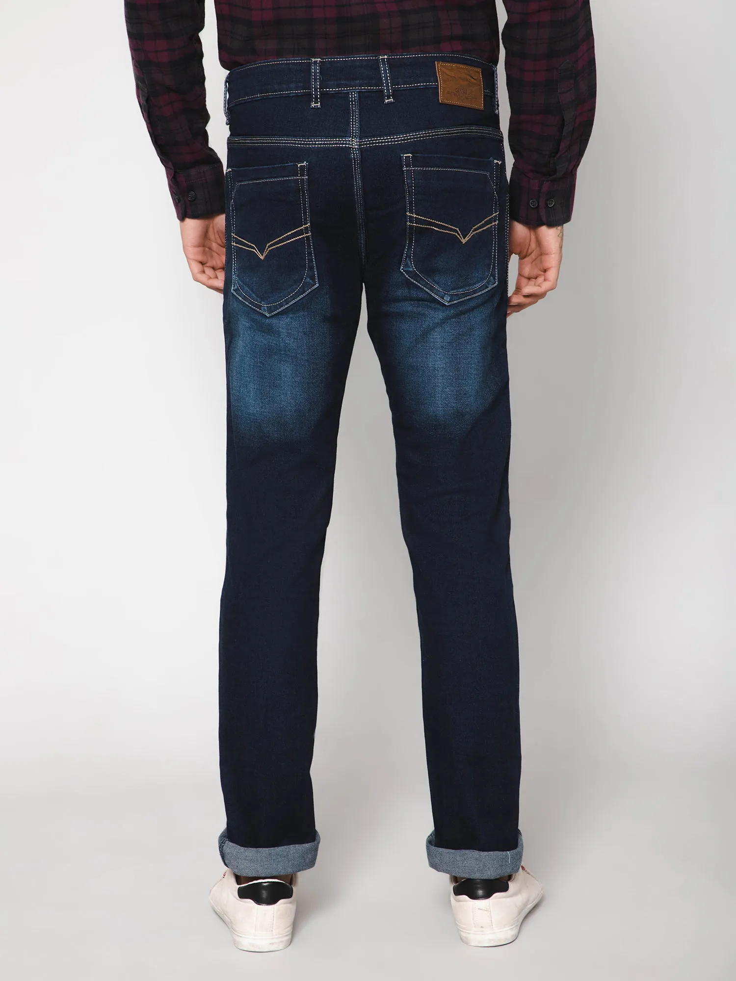 Men's Ultra Narrow fit Medium Fade Dirty Blue  Jeans