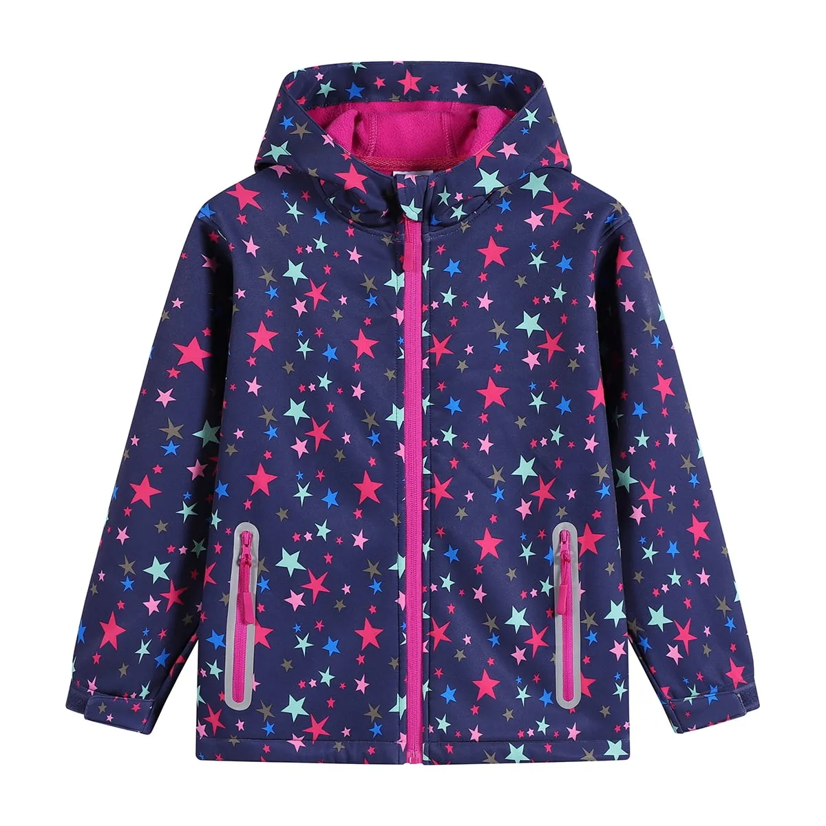 MGEOY Girls Rain Jackets Lightweight Waterproof Hooded Raincoats Windbreakers for Kids，Sizes 4-12