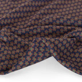 Midnight Daisies Double Knit - Navy/Chocolate