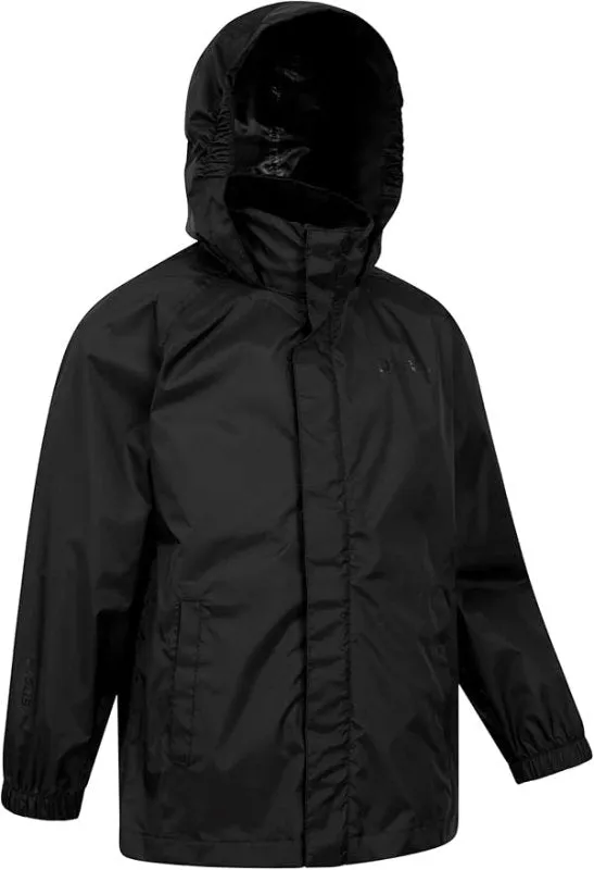 Mountain Warehouse Pakka Kids Waterproof Jacket - Wind Resistant, Lightweight,Breathable Rain Coat for Girls & Boys, Packaway Bag - For Rain