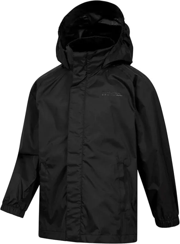 Mountain Warehouse Pakka Kids Waterproof Jacket - Wind Resistant, Lightweight,Breathable Rain Coat for Girls & Boys, Packaway Bag - For Rain