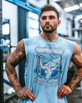 Muscle Printed Sleeveless T-Shirt Men Fitness Jogging Breathable Sporty Tank Top