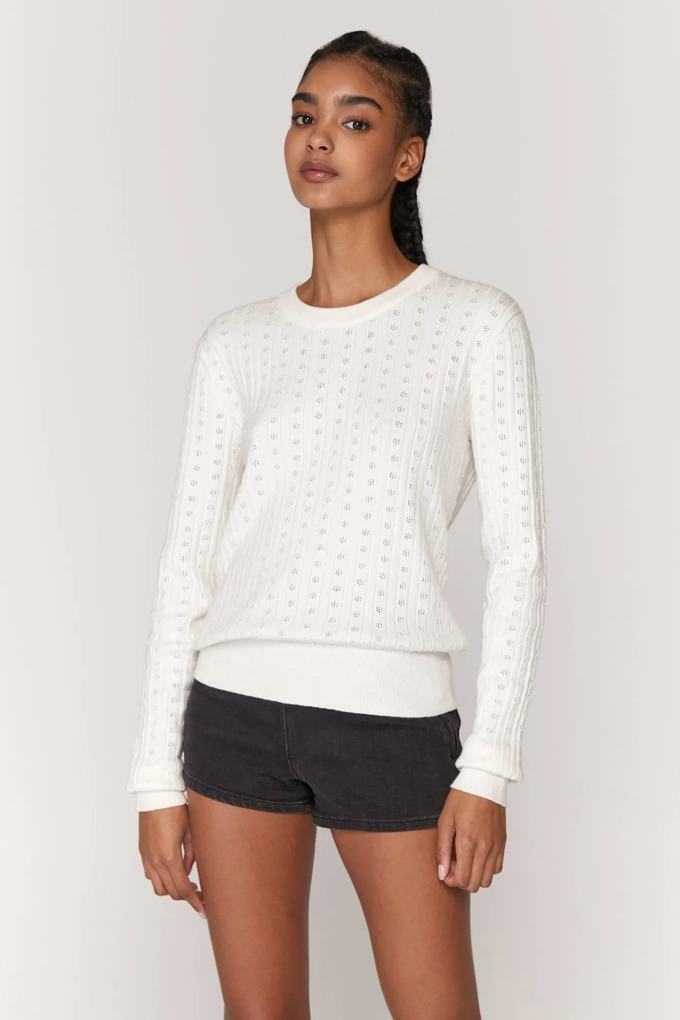 Nikki Pointelle Sweater