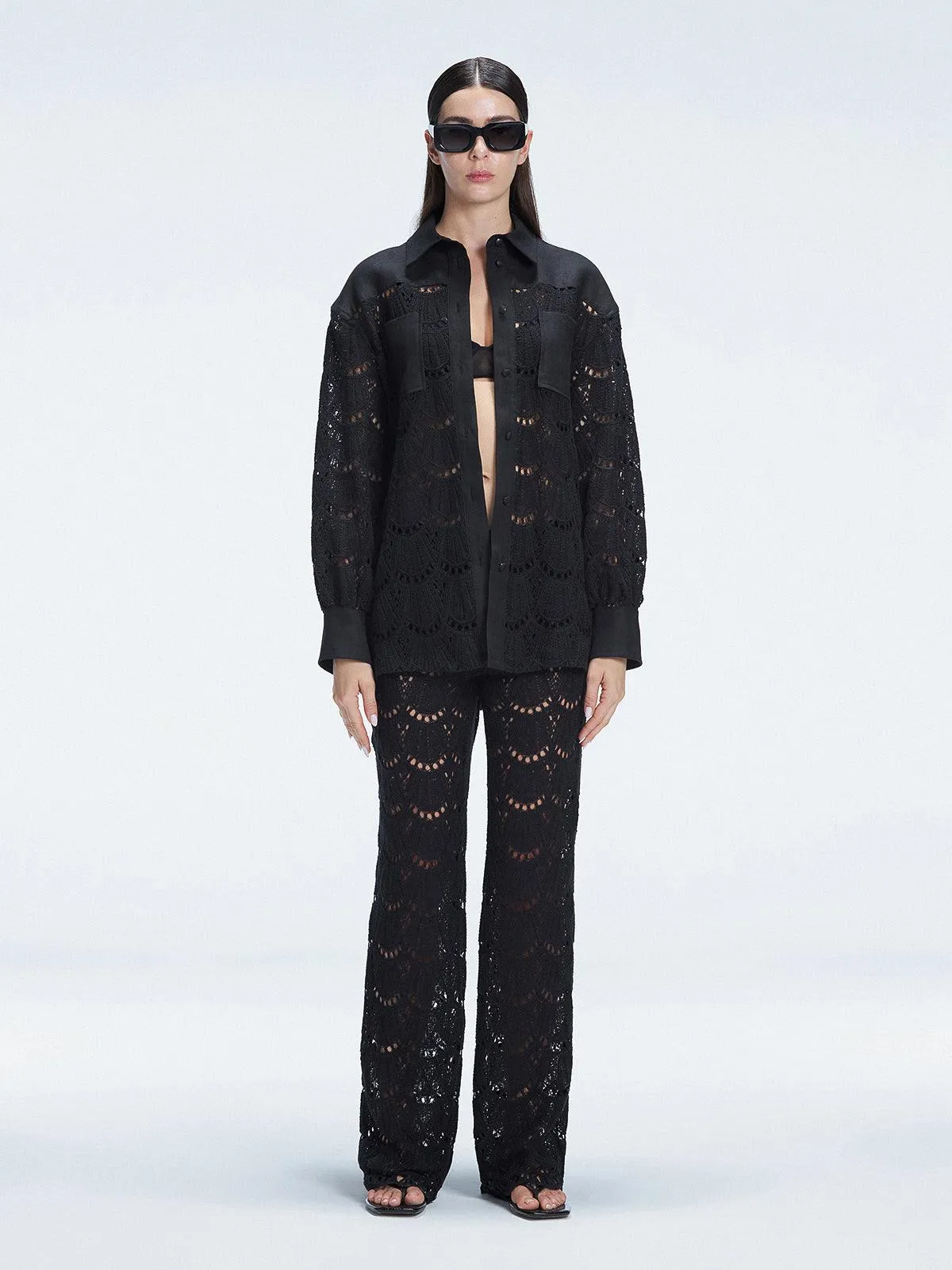 Nola Black Shirt and Elysia Pants Set