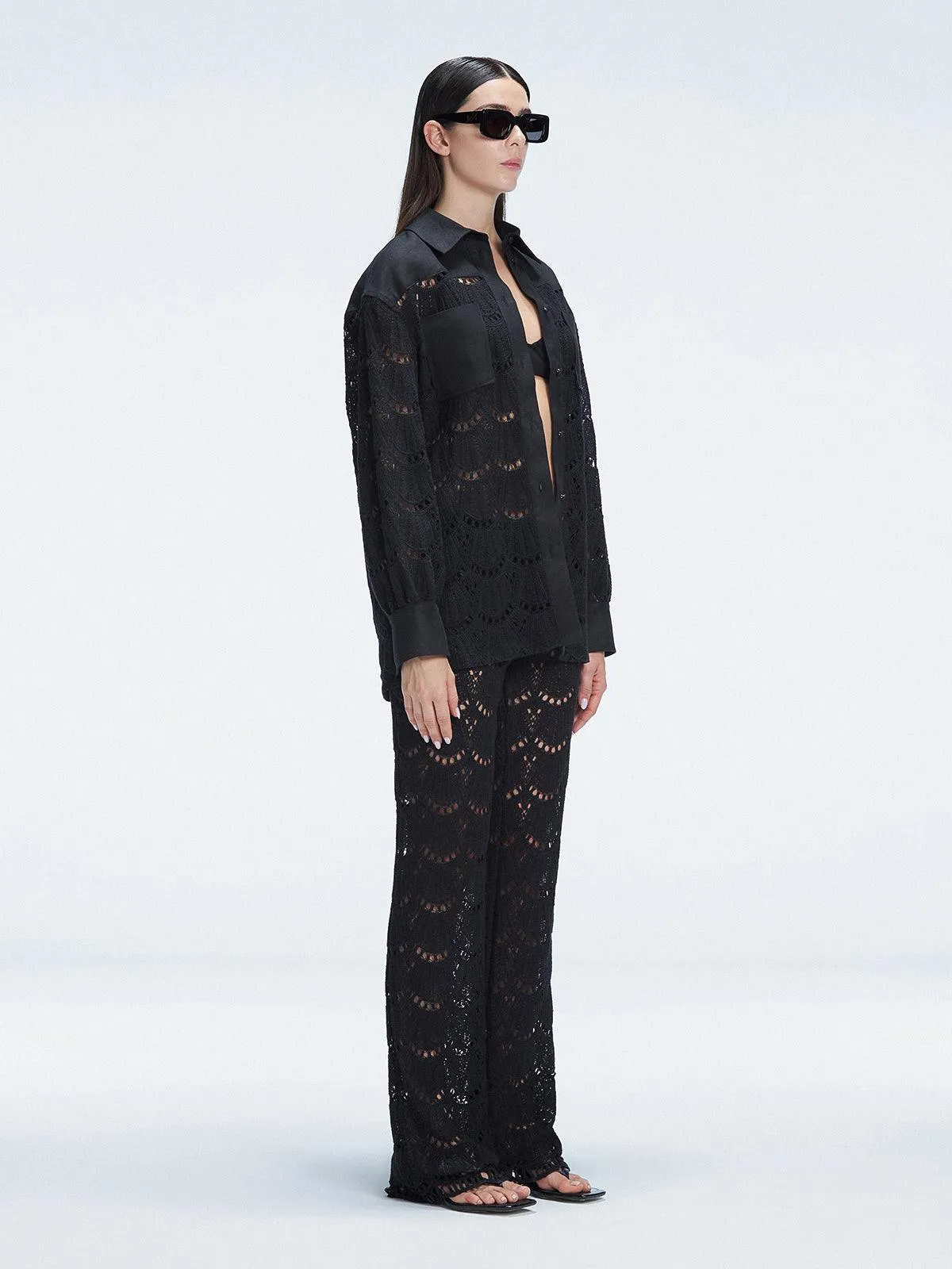 Nola Black Shirt and Elysia Pants Set