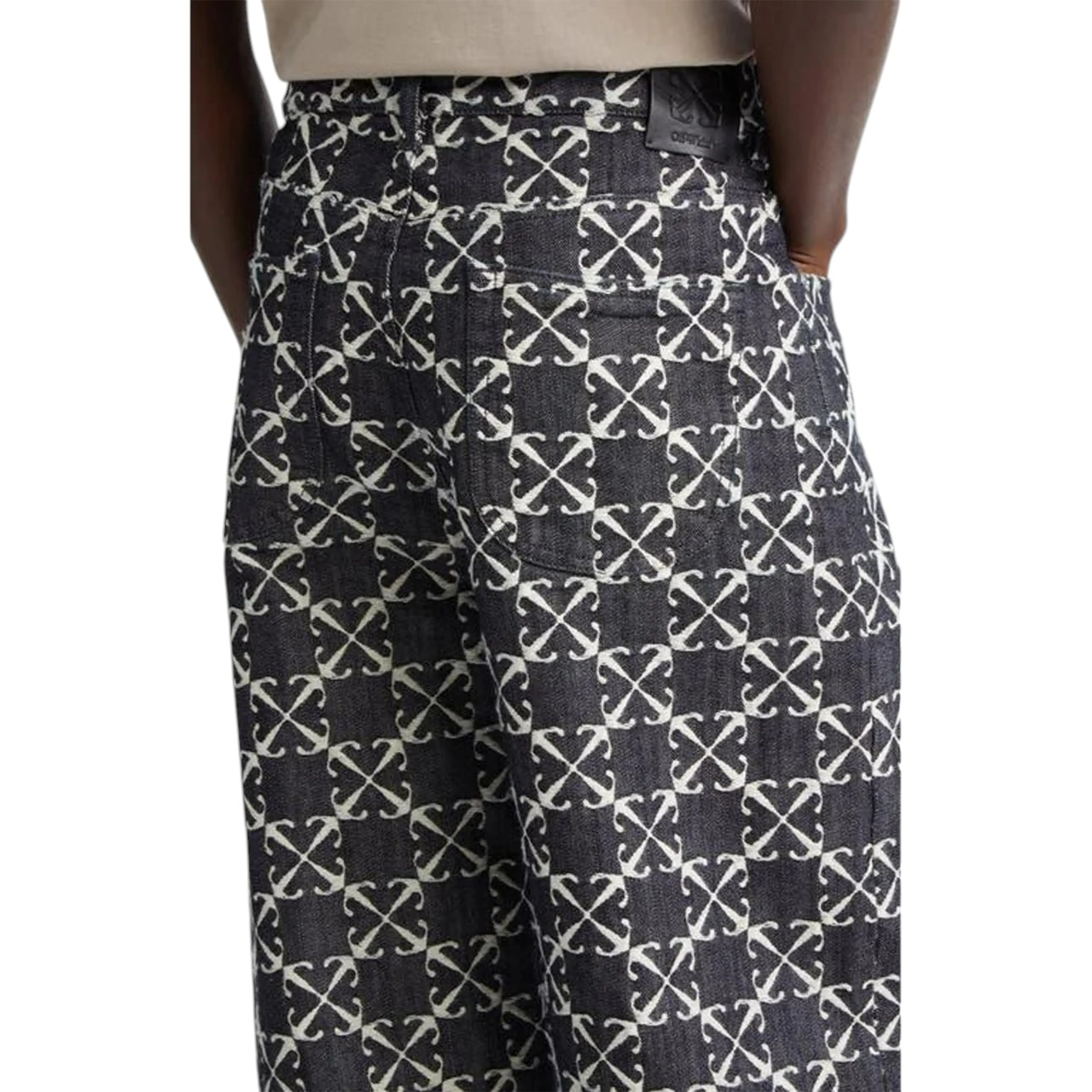 Off-White Arrow Jacquard Straight Jeans