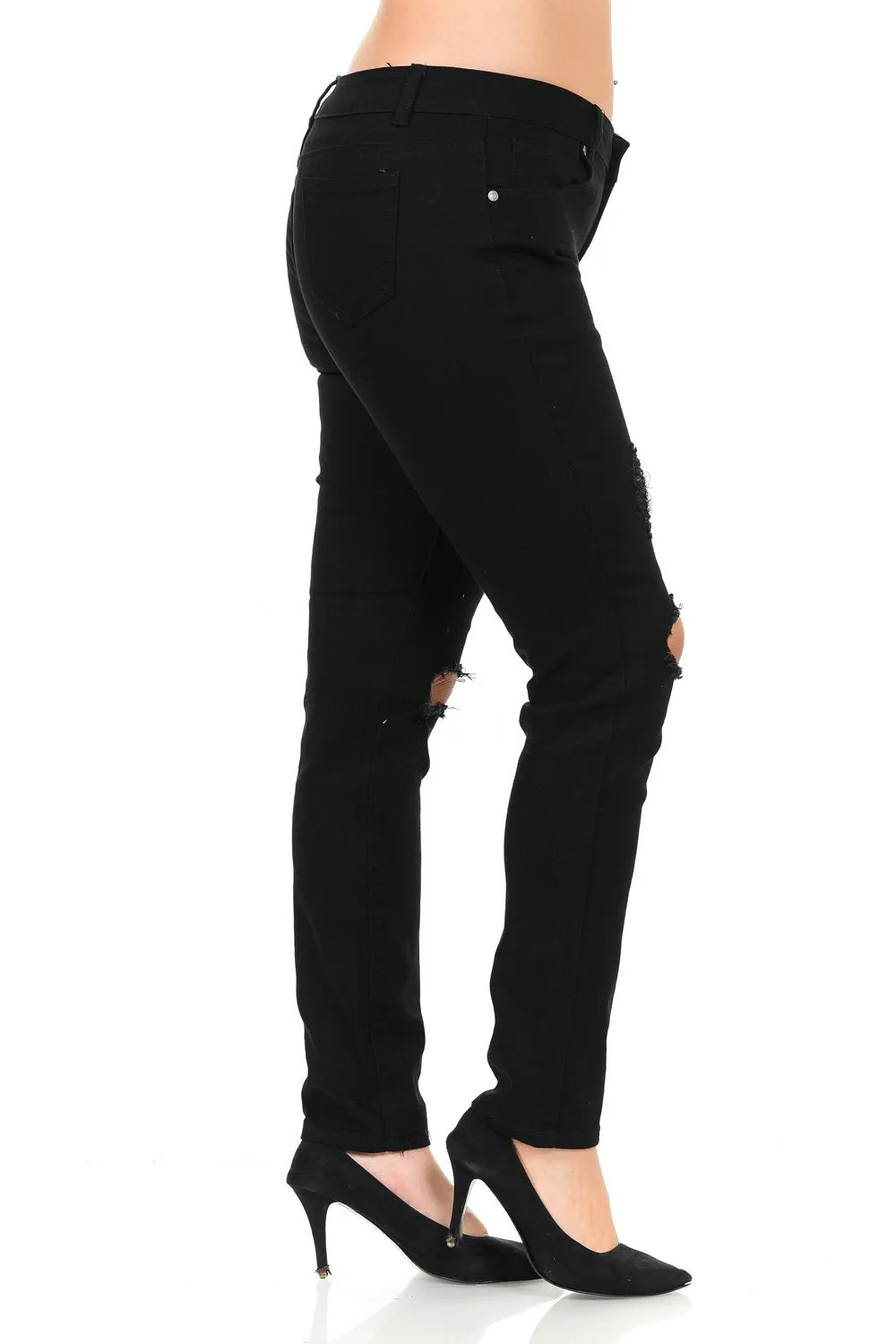 Pasion Women's Jeans - Plus Size - High Waist - Push Up - Skinny - Style CH082-R