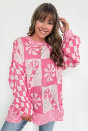 Peppermint Twist Knit Sweater - FINAL SALE