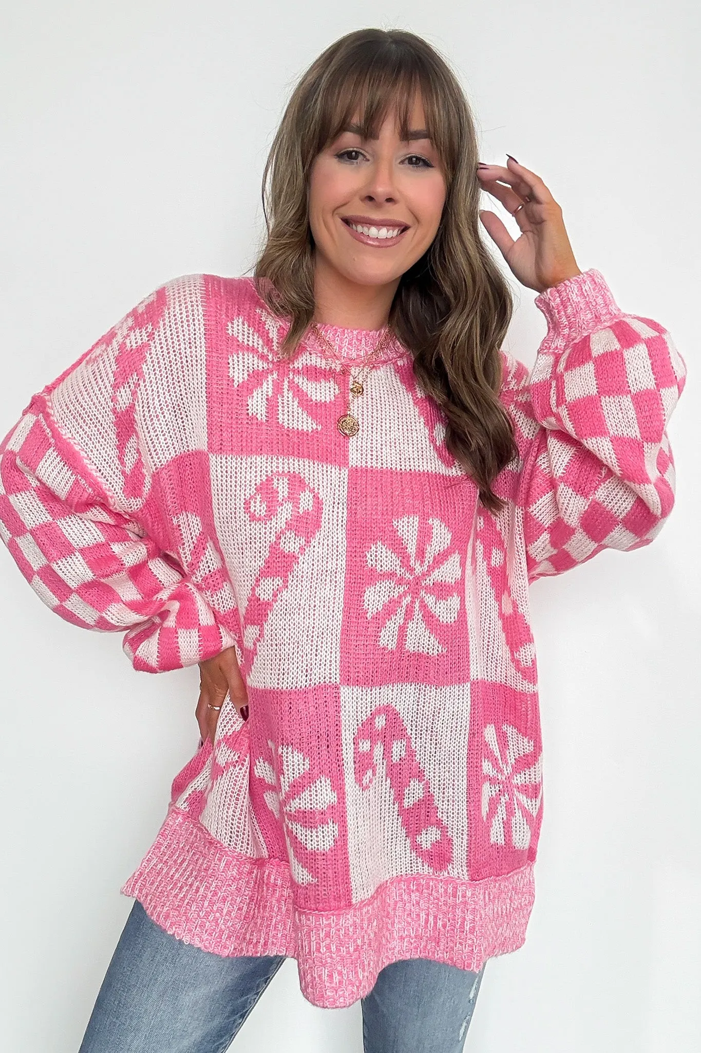Peppermint Twist Knit Sweater - FINAL SALE