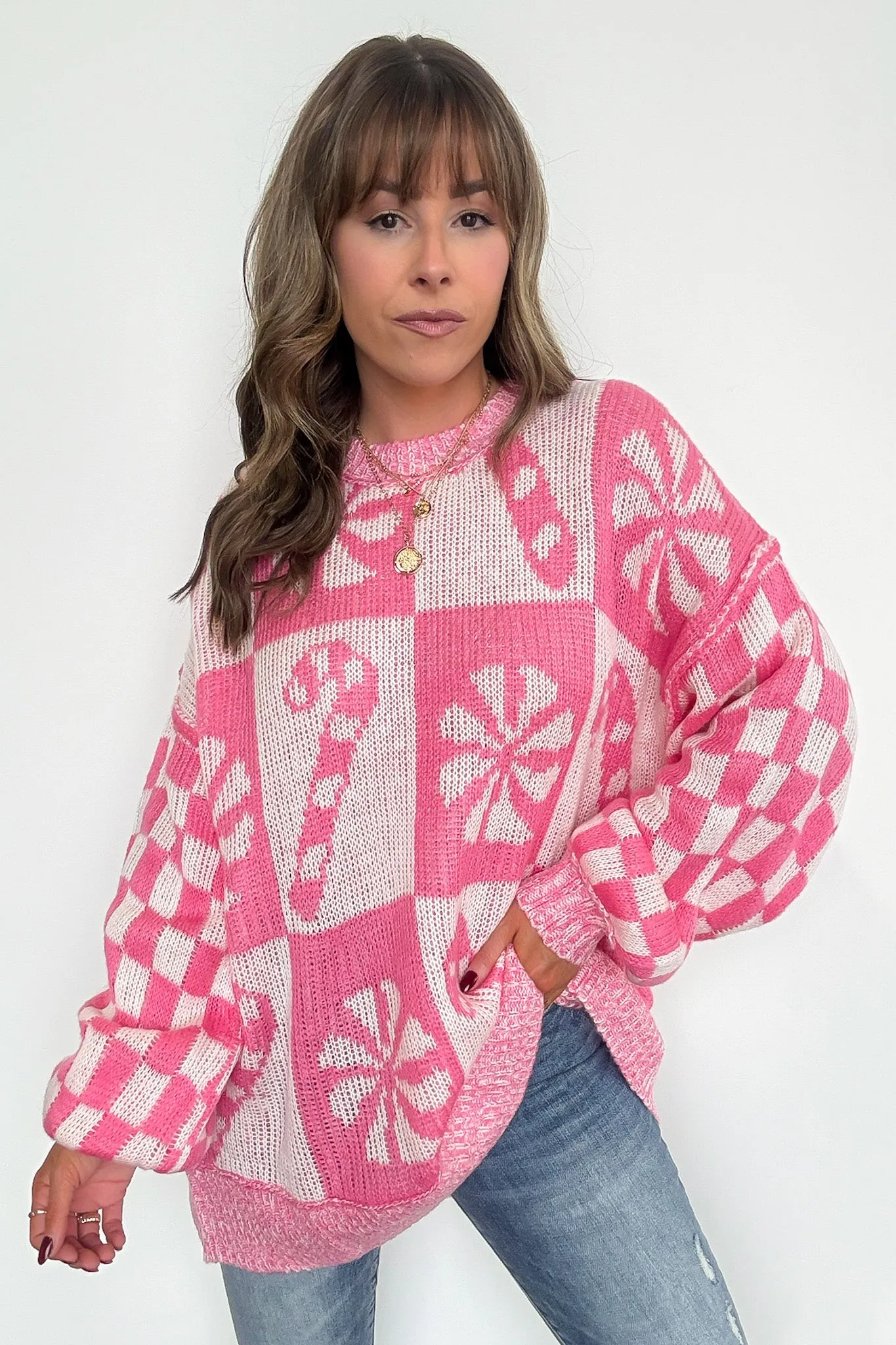 Peppermint Twist Knit Sweater - FINAL SALE