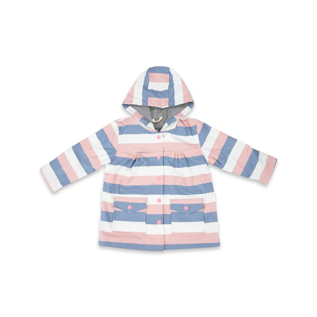 Pink Stripe Raincoat