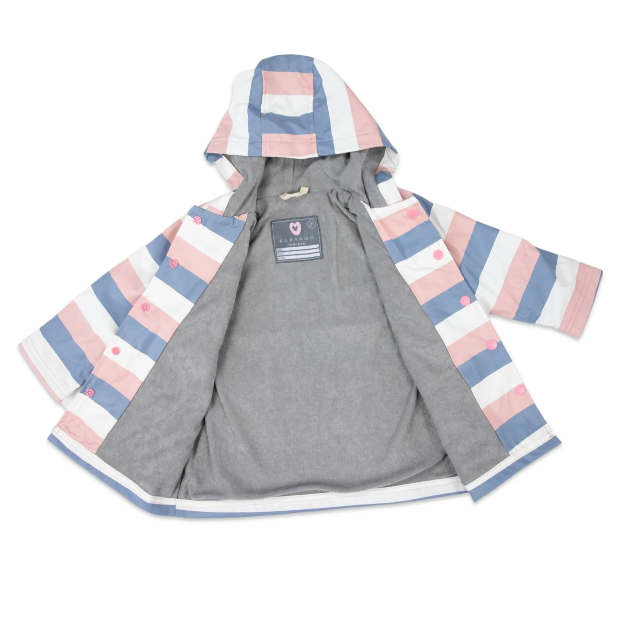 Pink Stripe Raincoat