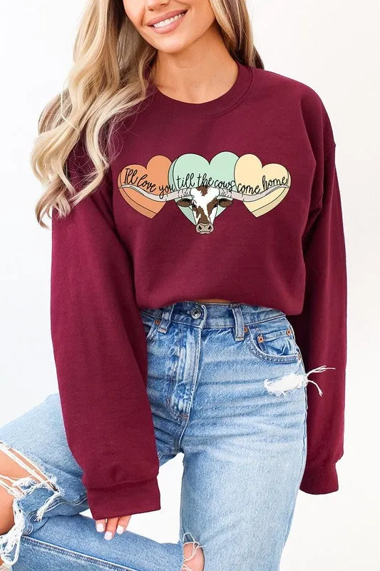 Plus Size Love You Till The Cows Come Home Sweatshirts