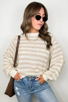 Salt Air Striped Batwing Sleeve Sweater
