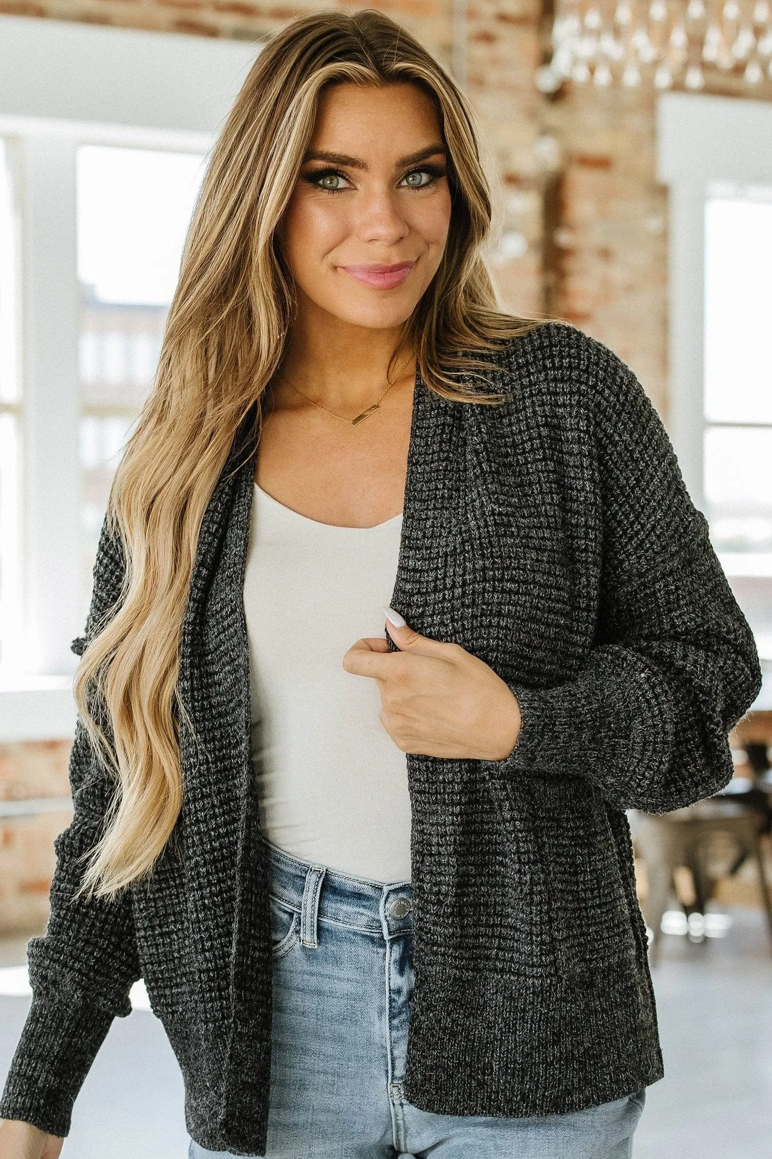 Sissy Knit Contrast Cardigan | DROPSHIP