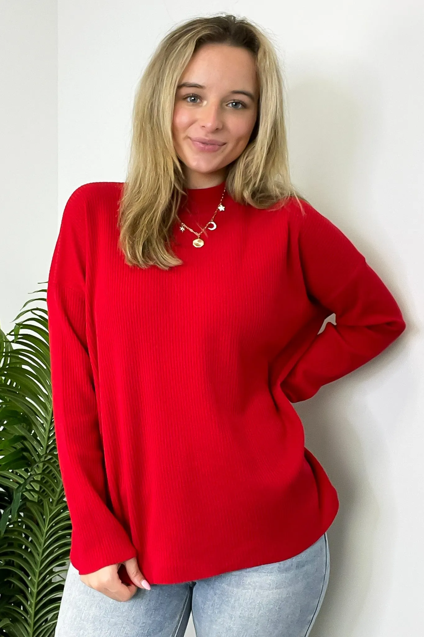 Soft Focus Mock Neck Sweater