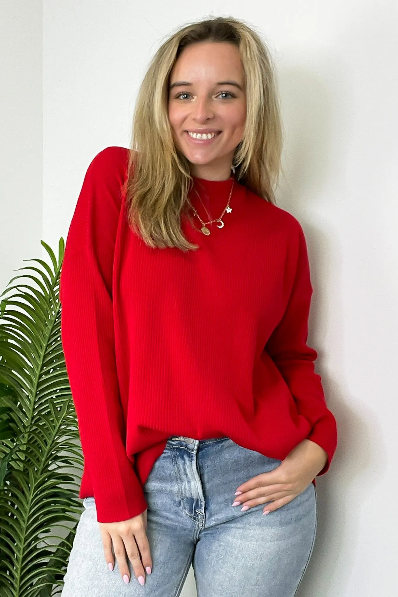 Soft Focus Mock Neck Sweater