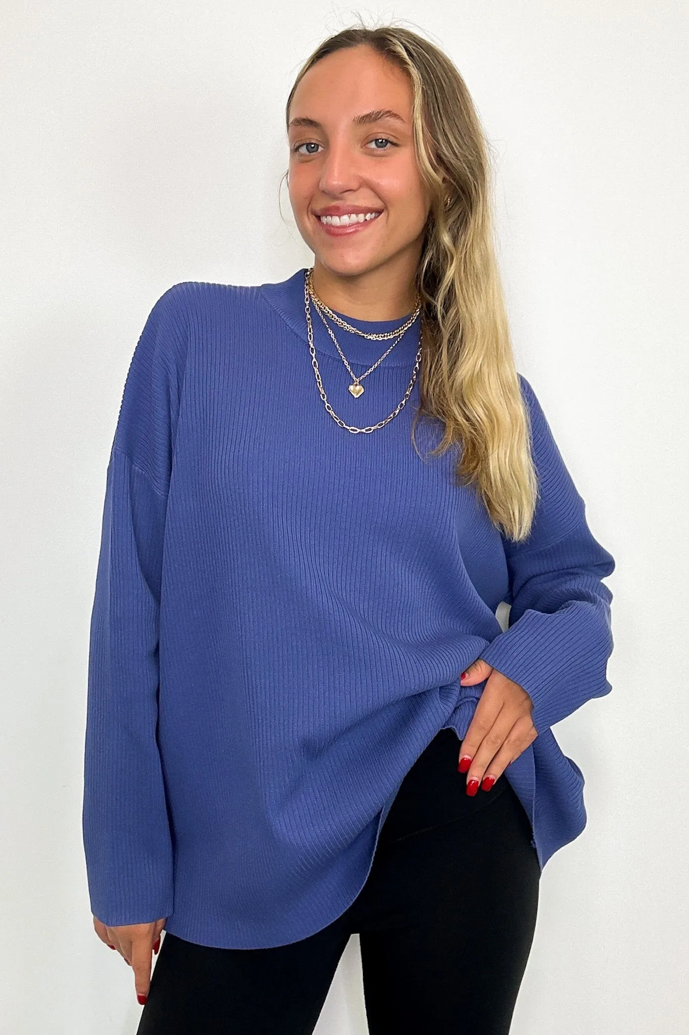 Soft Focus Mock Neck Sweater