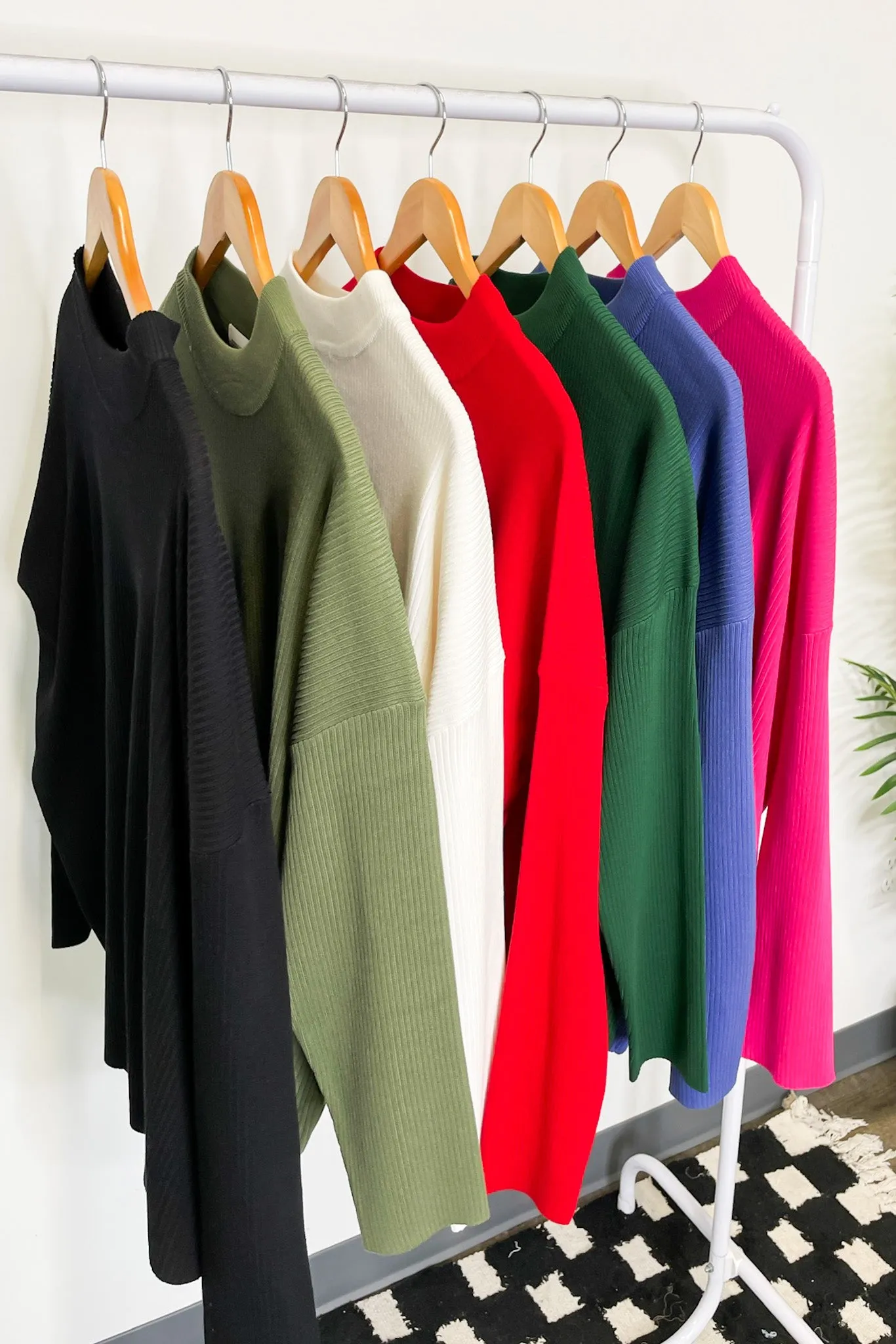 Soft Focus Mock Neck Sweater