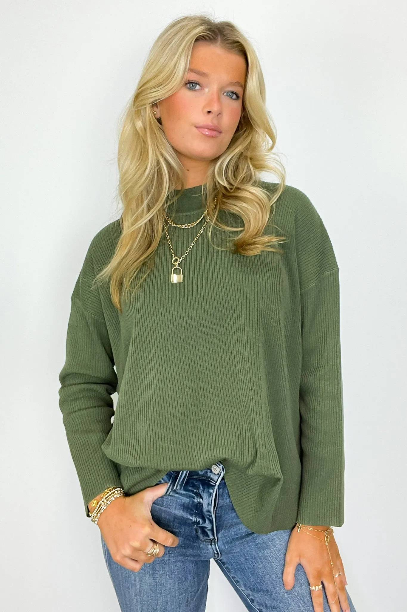 Soft Focus Mock Neck Sweater