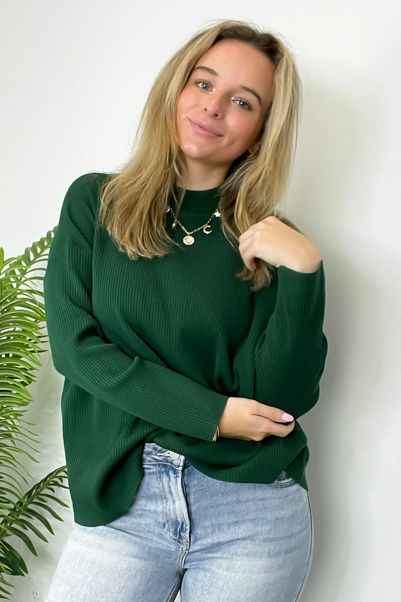 Soft Focus Mock Neck Sweater