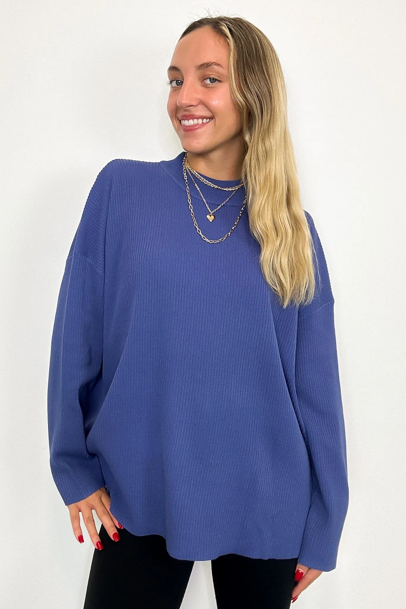 Soft Focus Mock Neck Sweater