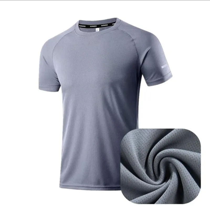 Summer Ice Silk T-shirt Men&#39;s Cold Short Sleeve O-neck Stretch Quick-drying Breathable Sports Shirt Men Autumn Long Sleeves Top