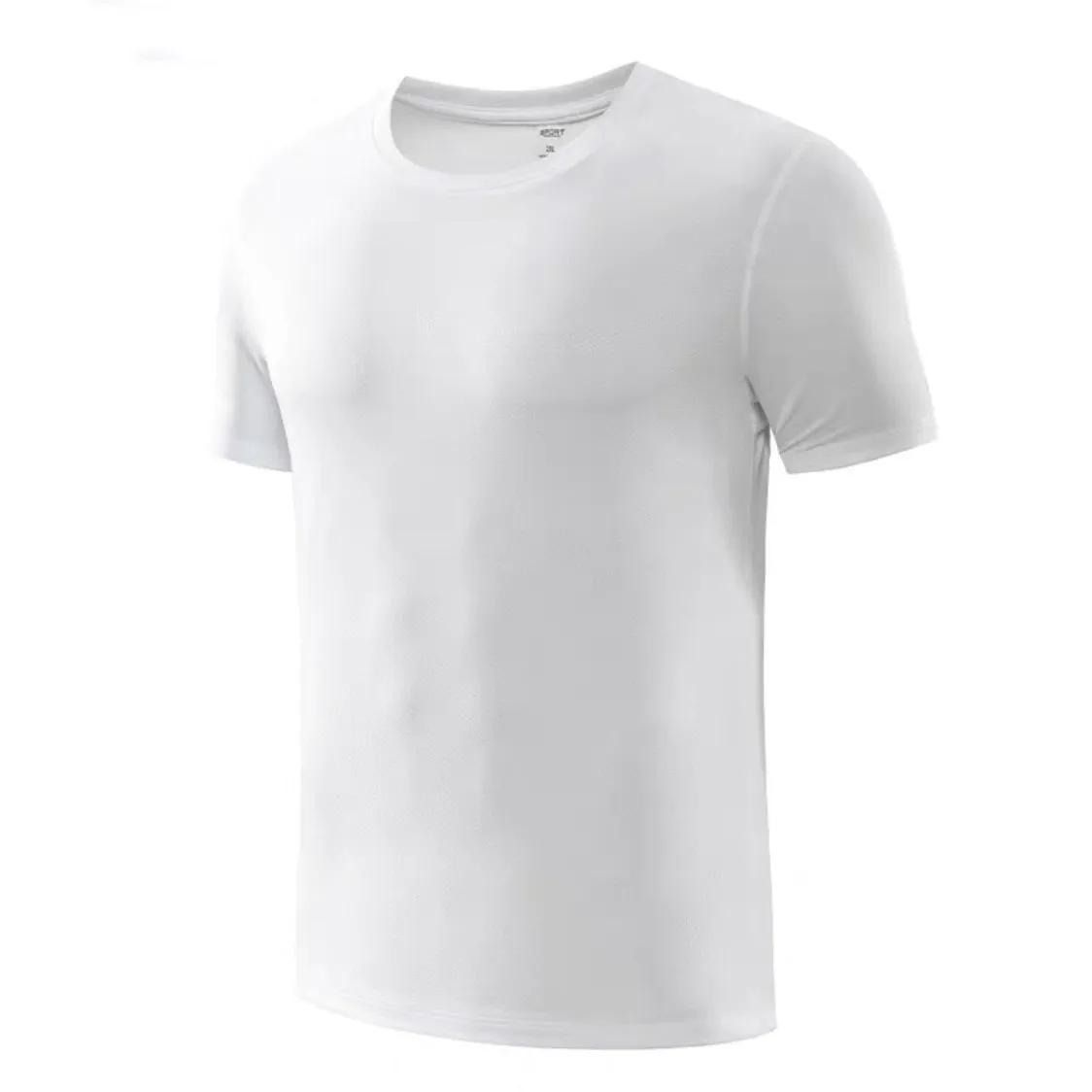 Summer Ice Silk T-shirt Men&#39;s Cold Short Sleeve O-neck Stretch Quick-drying Breathable Sports Shirt Men Autumn Long Sleeves Top