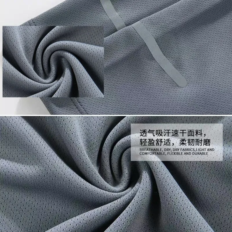 Summer Ice Silk T-shirt Men&#39;s Cold Short Sleeve O-neck Stretch Quick-drying Breathable Sports Shirt Men Autumn Long Sleeves Top