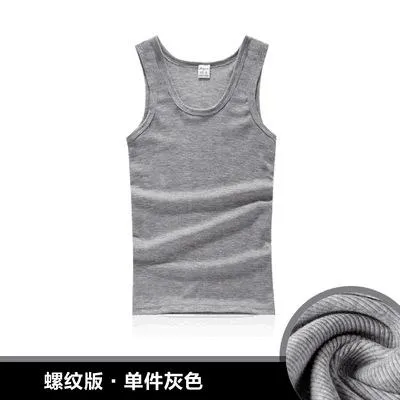 Summer Men Cotton Tank Top Fitted Sporty Young Breathable Quick Dry Fitness All-Matching Sleeveless Tank Top