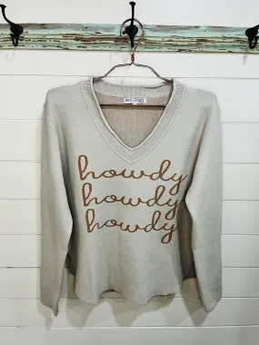 Tan Howdy Sweater