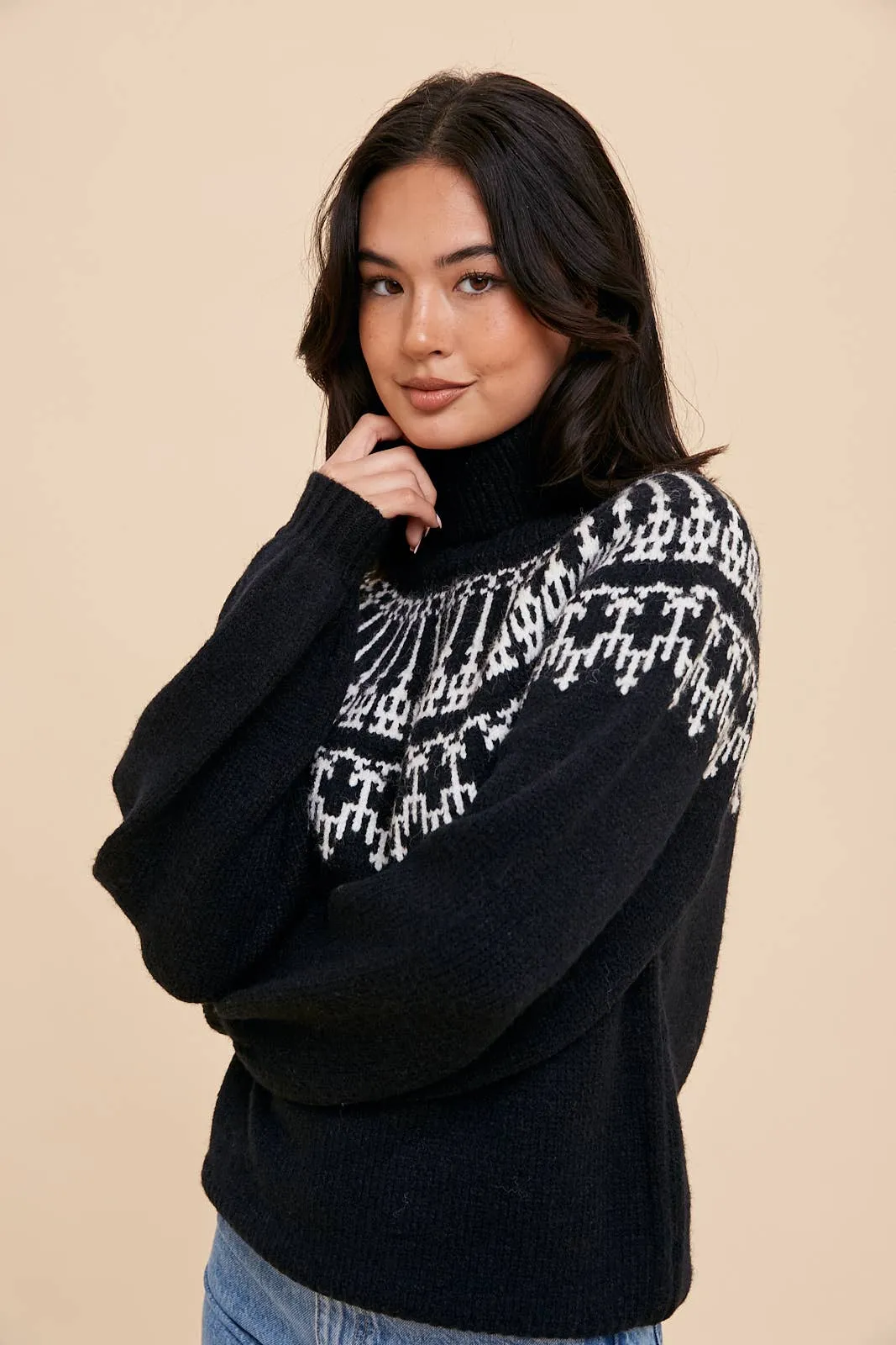 The Soft Pink Faire Isle Sweater