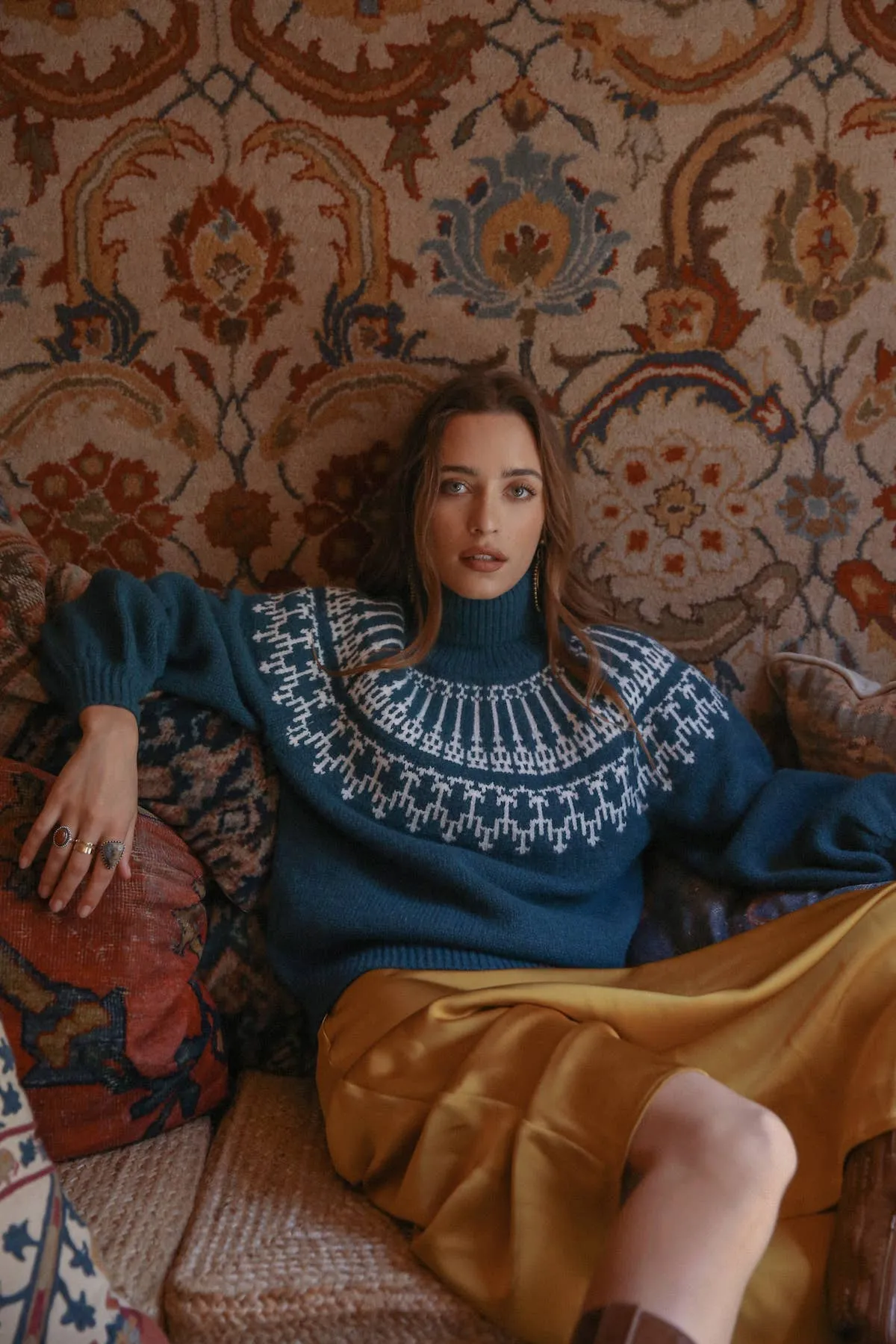 The Soft Pink Faire Isle Sweater