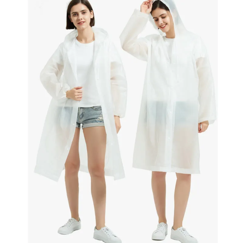 Unisex Raincoat Waterproof Poncho Reusable Plastic Camping Festival Rain Coat