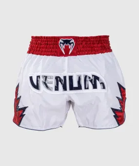 Venum Inferno Muay Thai Shorts - White/Red