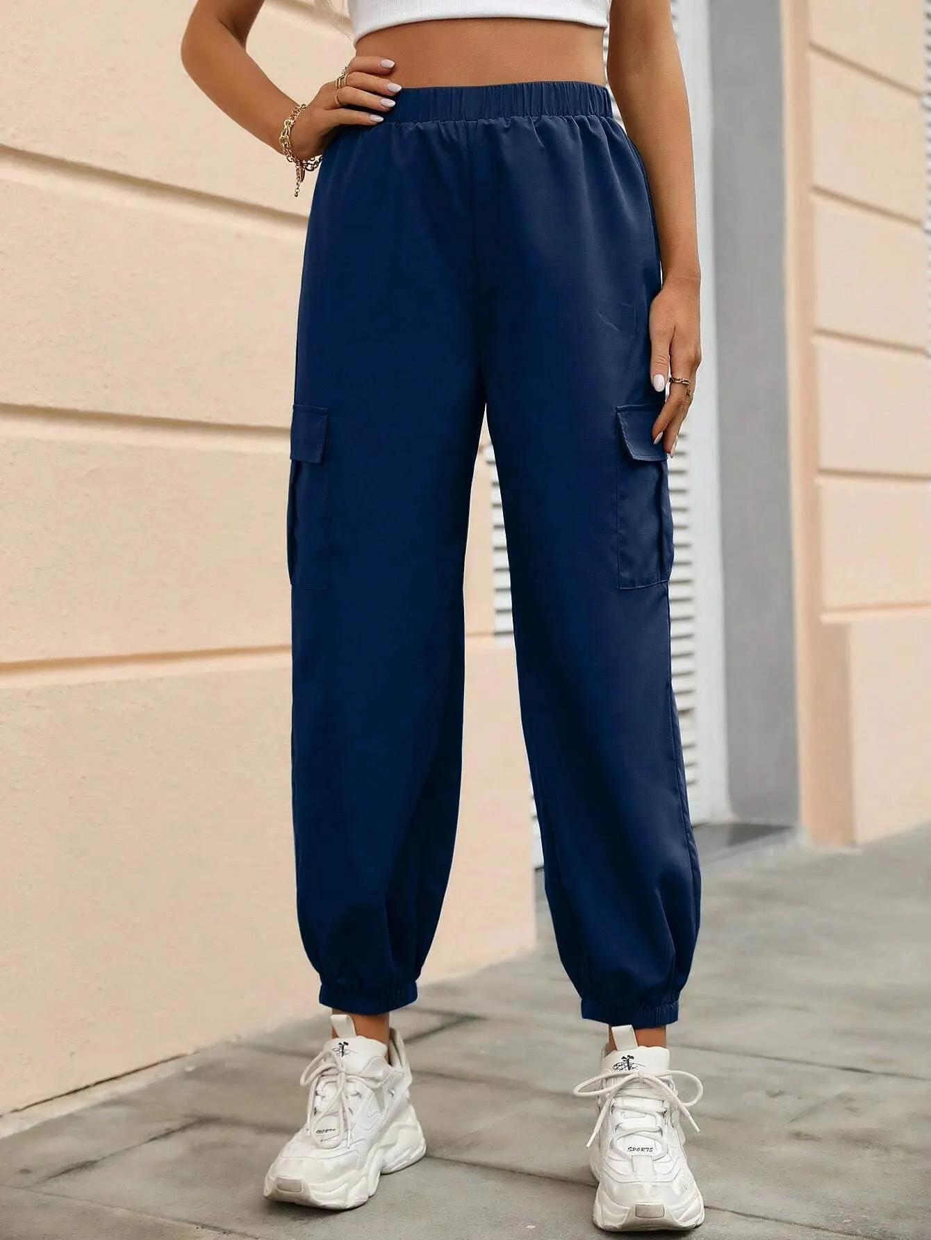 Versatile Flap Pocket Side Cargo Pants