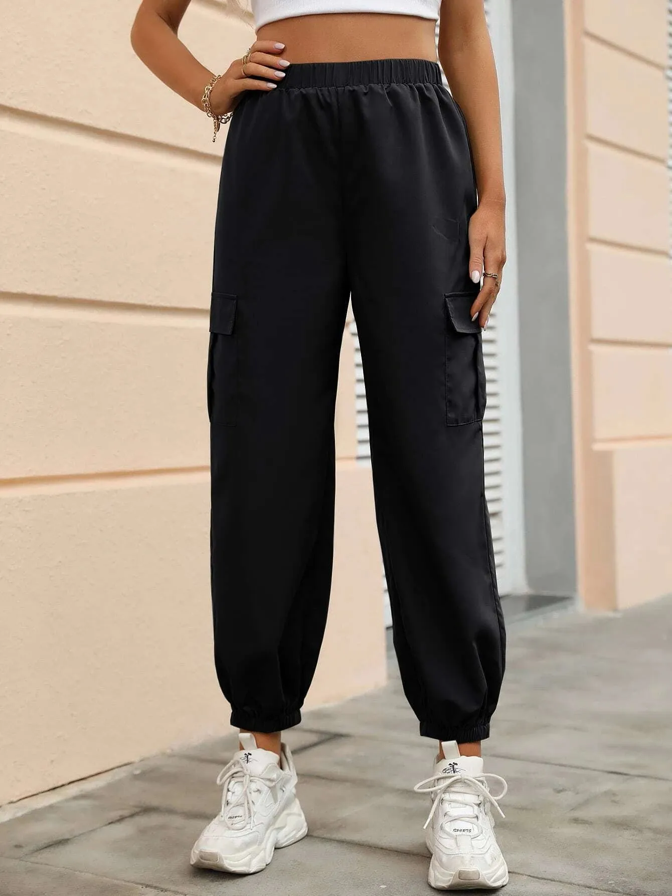 Versatile Flap Pocket Side Cargo Pants