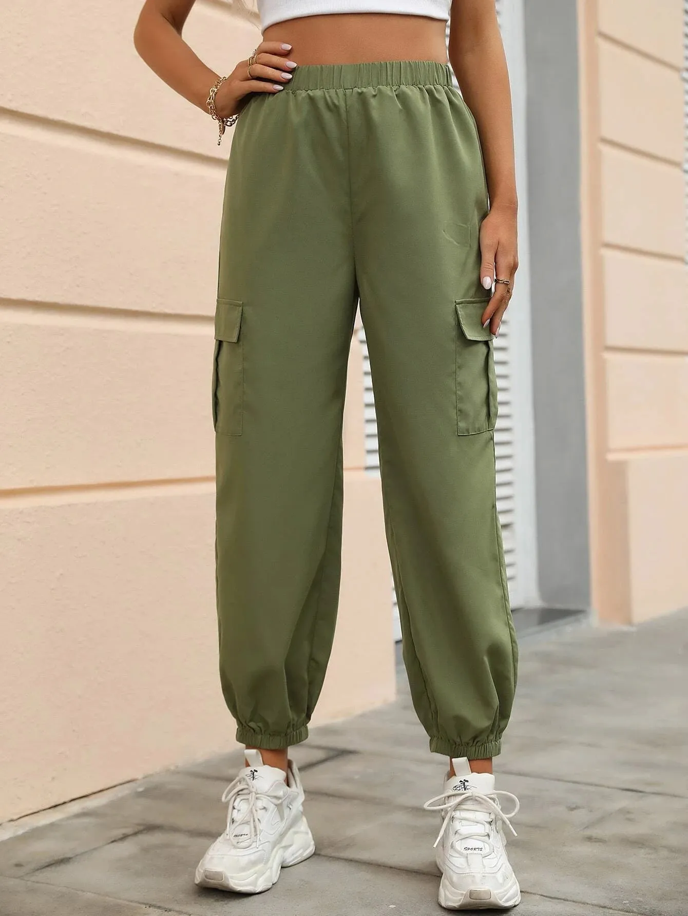 Versatile Flap Pocket Side Cargo Pants