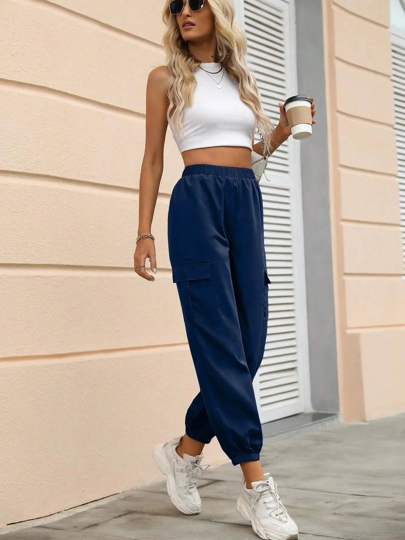 Versatile Flap Pocket Side Cargo Pants