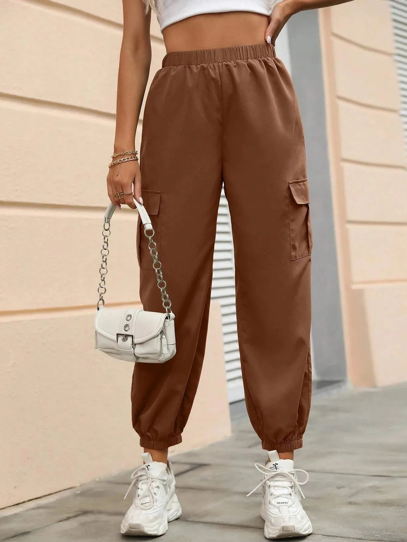 Versatile Flap Pocket Side Cargo Pants