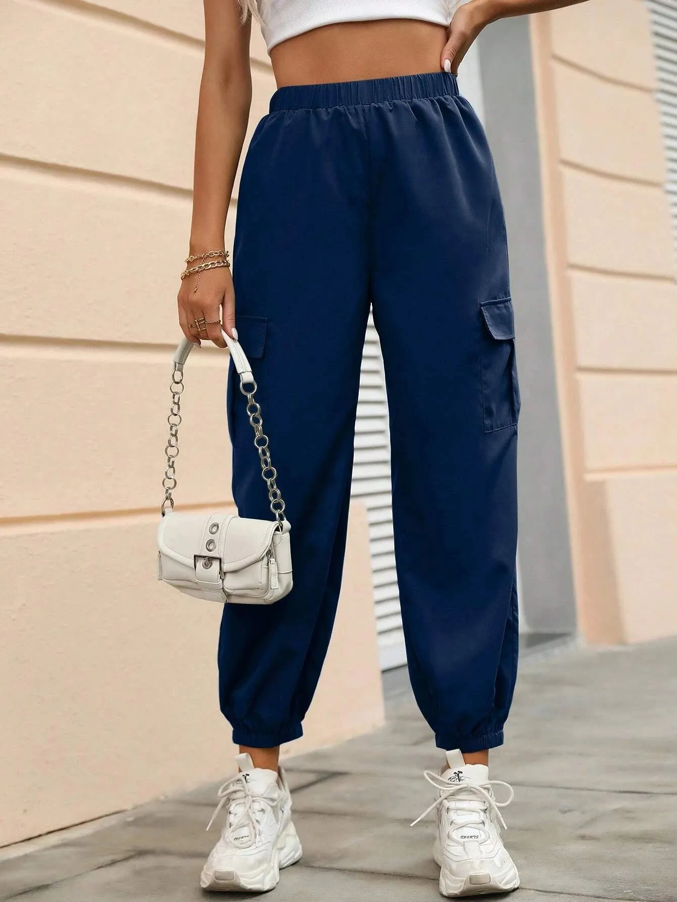 Versatile Flap Pocket Side Cargo Pants
