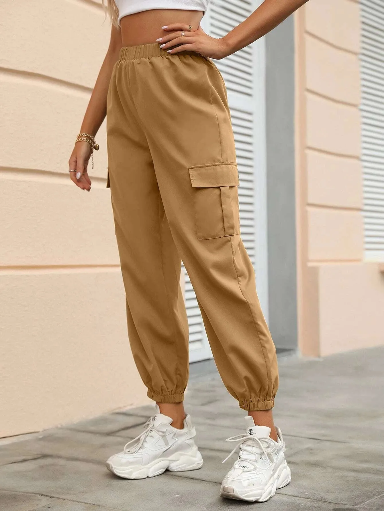 Versatile Flap Pocket Side Cargo Pants