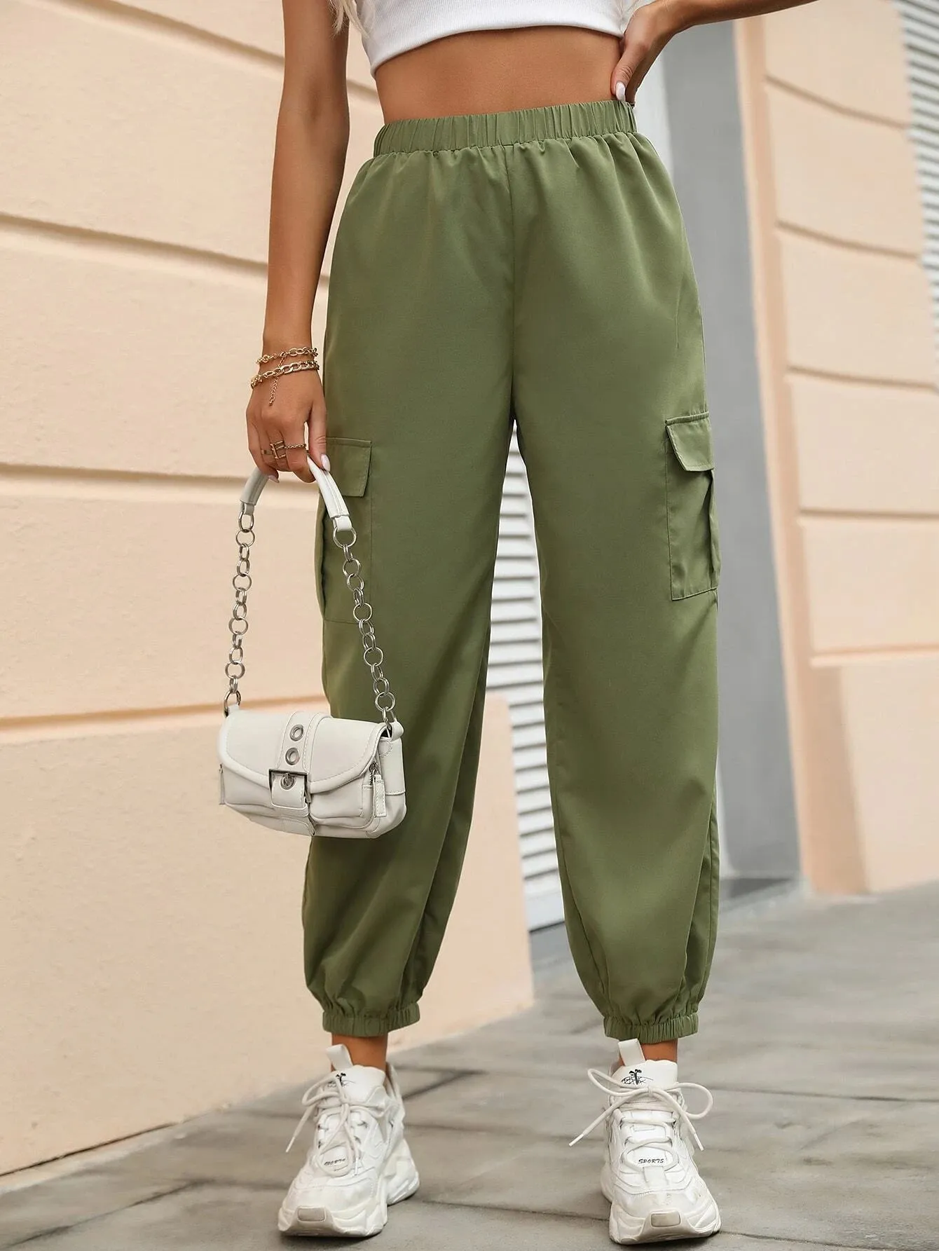 Versatile Flap Pocket Side Cargo Pants