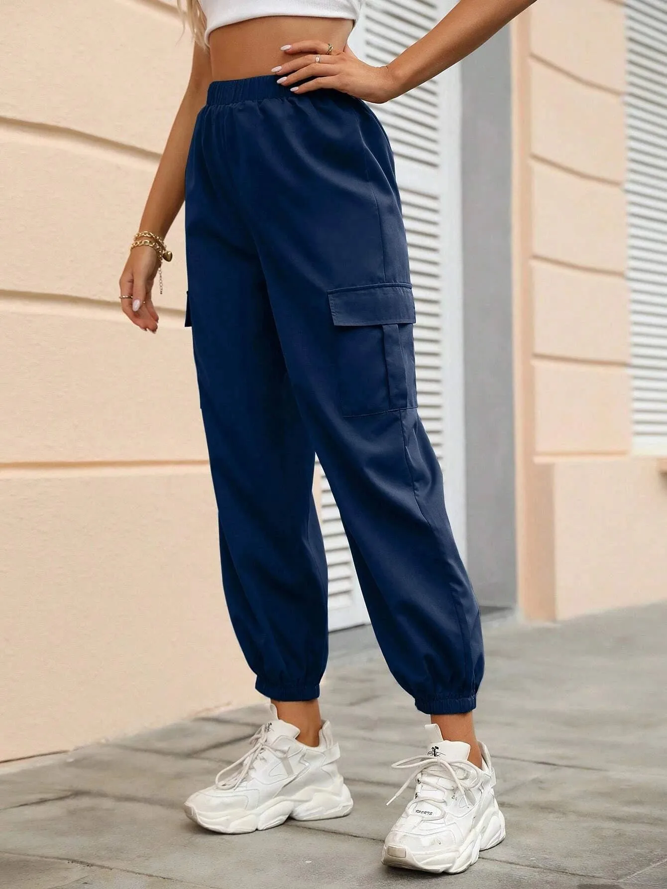 Versatile Flap Pocket Side Cargo Pants