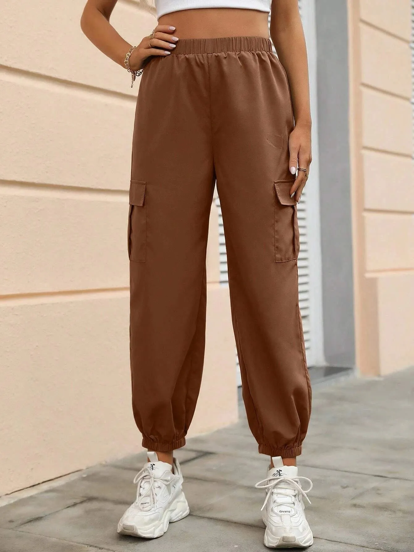 Versatile Flap Pocket Side Cargo Pants